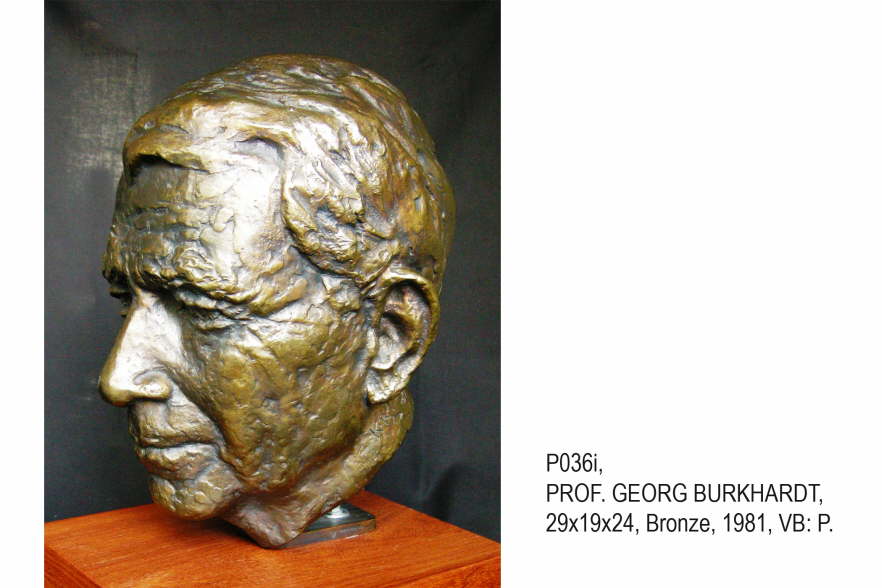 2128a-41P036i PROF GEORG BURKHARDT 29x19x24 Bronze 1981 VB P