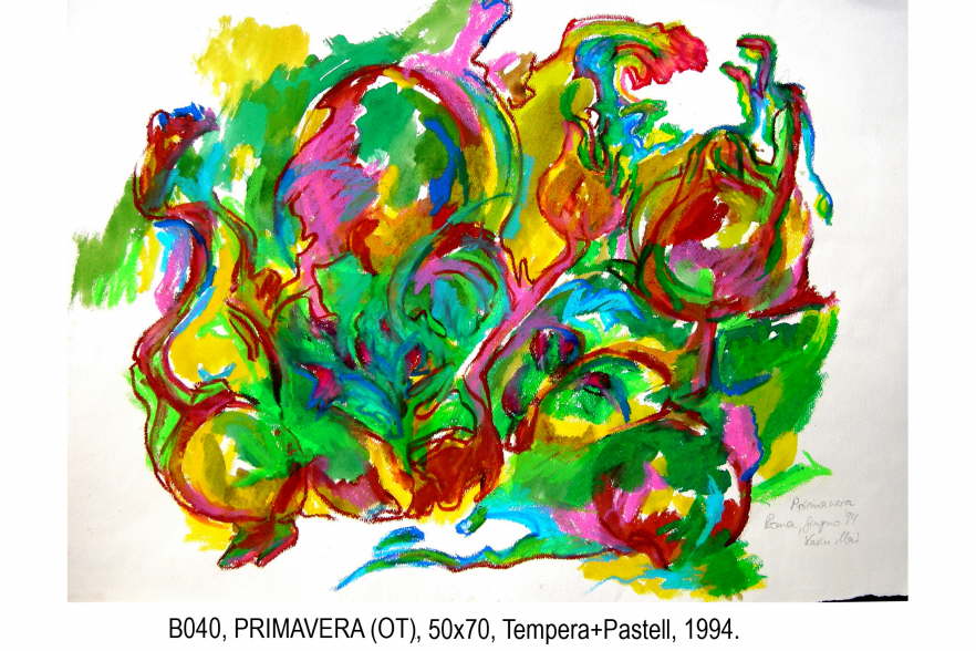 3339-54B040 PRIMAVERA 50x70 Tempera+Pastell 1994