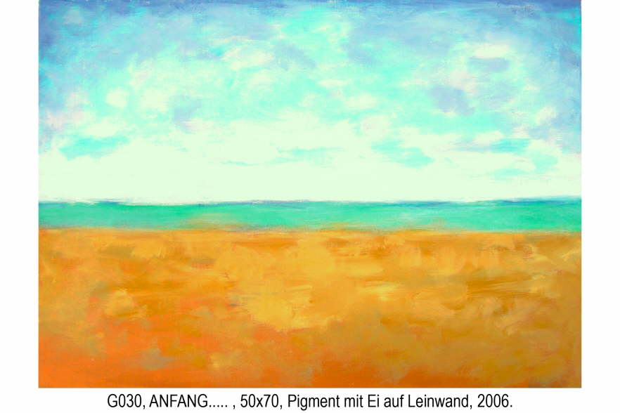 3732-66G030_ANFANG_50x70_Pigment+Ei auf Leinwand_2006
